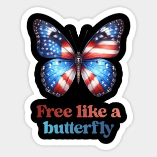 Free Like A Butterfly Sticker